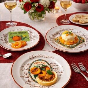 6 Williams Sonoma Rosanna Harvest Market 5 1/2" Dessert